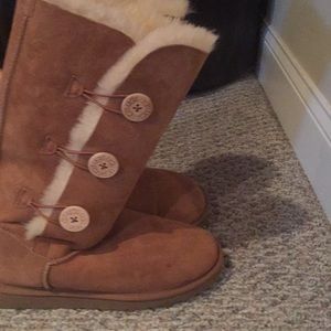 Tall chestnut UGG boots